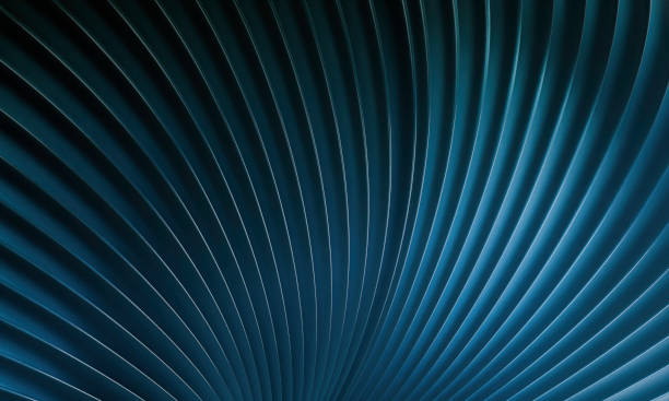 Sector-focused Engagements radial pattern of navy blue metallic lines with subtle light reflection