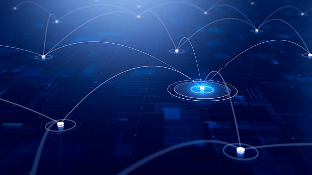 concept of network, internet communication. 3d illustration